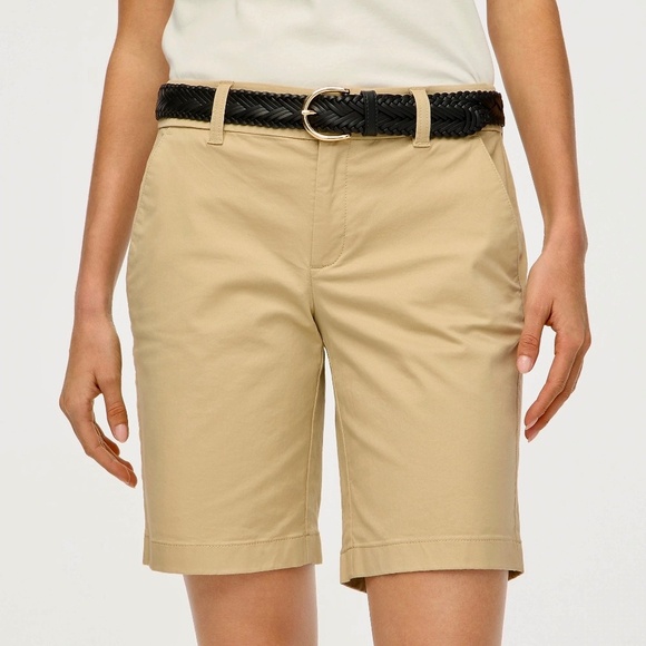 NWT!! J. CREW Factory 9” Frankie Bermuda Chino Shorts Light Khaki Preppy Size 6 - Picture 6 of 16
